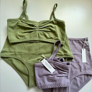Set of 2 ARQ Organic Cotton Underwear/Bras NWT